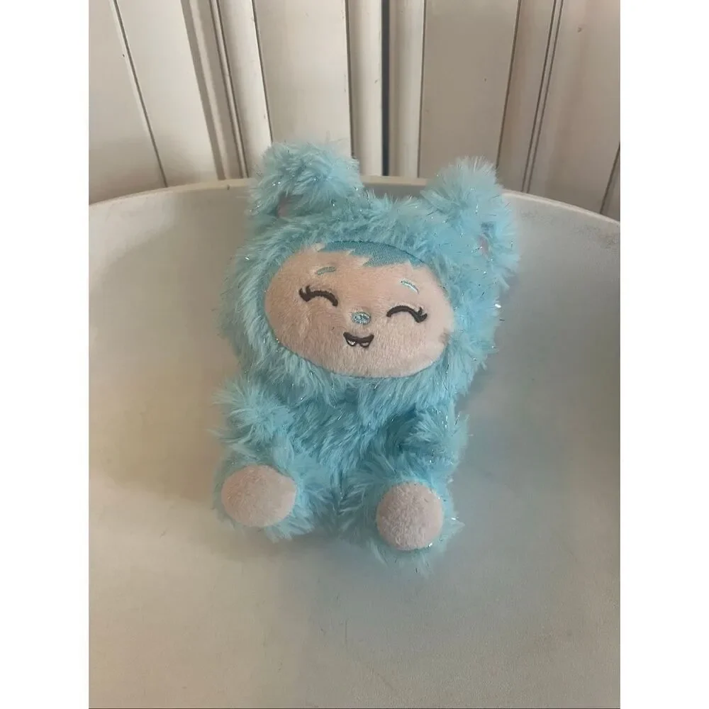 La Babies Sparkle Monster Plush Clip-On Glitter Keychain Stuffed Toy